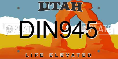 DIN945 Utah License Plate