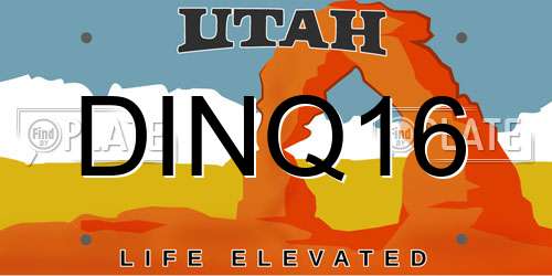 DINQ16 Utah License Plate