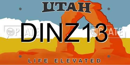 DINZ13 Utah License Plate