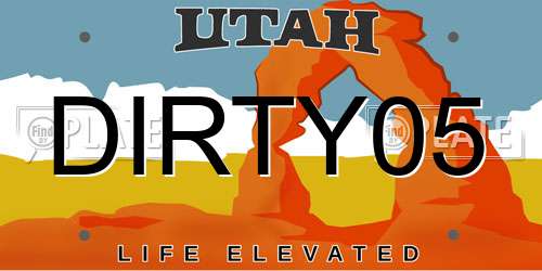 DIRTY05 Utah License Plate