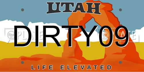 DIRTY09 Utah License Plate