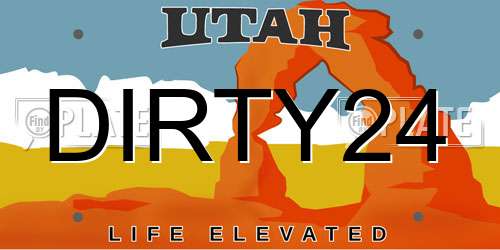 DIRTY24 Utah License Plate