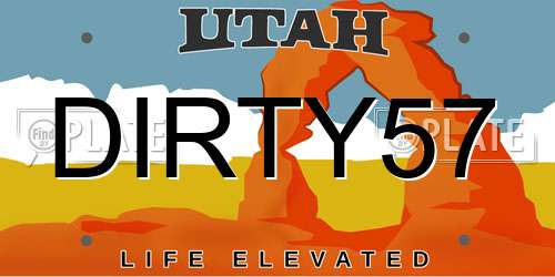 DIRTY57 Utah License Plate