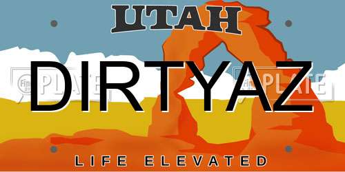 DIRTYAZ Utah License Plate