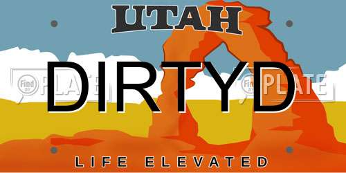 DIRTYD Utah License Plate