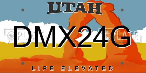 DMX24G Utah License Plate