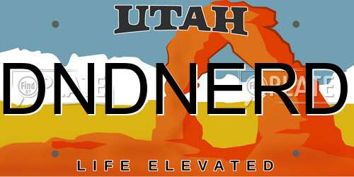 DNDNERD Utah License Plate