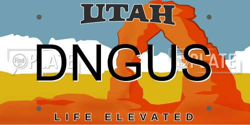 DNGUS Utah License Plate