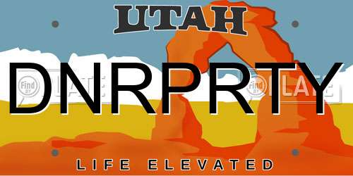 DNRPRTY Utah License Plate