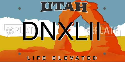 DNXLII Utah License Plate