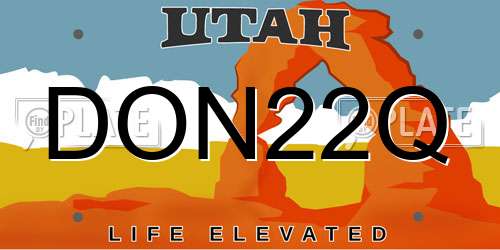 DON22Q Utah License Plate