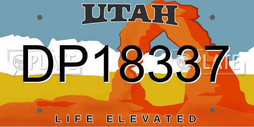 DP18337 Utah License Plate