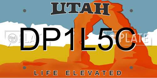 DP1L5C Utah License Plate