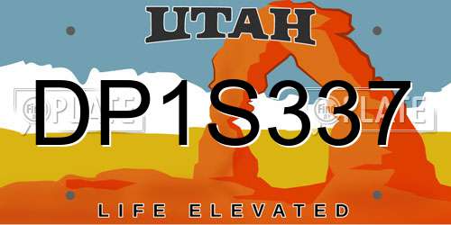 DP1S337 Utah License Plate