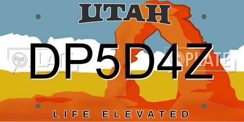 DP5D4Z Utah License Plate