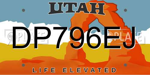 DP796EJ Utah License Plate