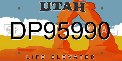 DP95990 Utah License Plate