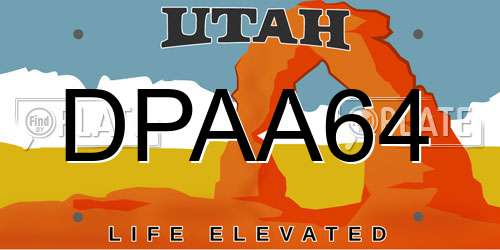 DPAA64 Utah License Plate