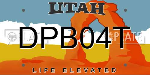 DPB04T Utah License Plate
