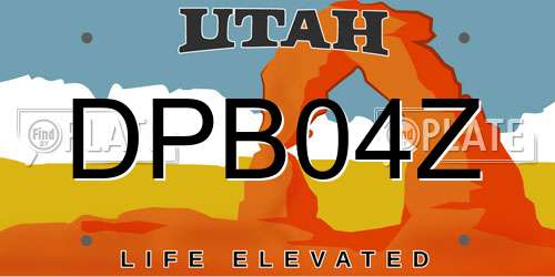 DPB04Z Utah License Plate