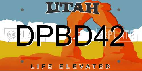 DPBD42 Utah License Plate