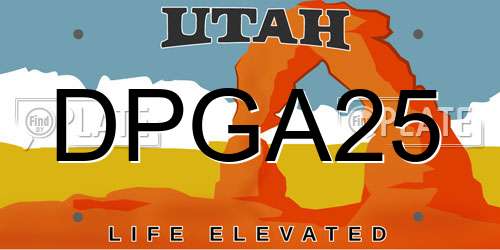 DPGA25 Utah License Plate