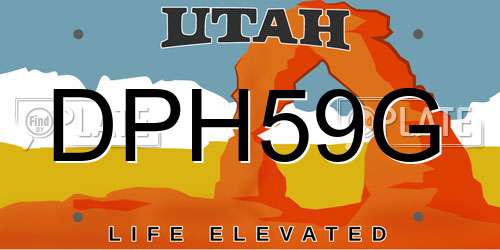 DPH59G Utah License Plate