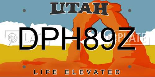 DPH89Z Utah License Plate