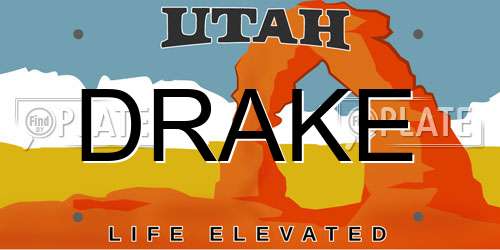 DRAKE Utah License Plate