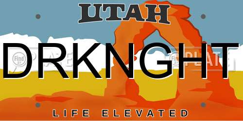 DRKNGHT Utah License Plate
