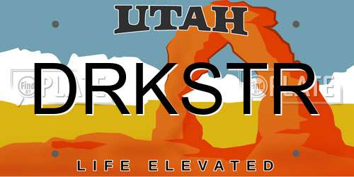 DRKSTR Utah License Plate