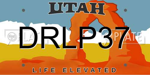 DRLP37 Utah License Plate