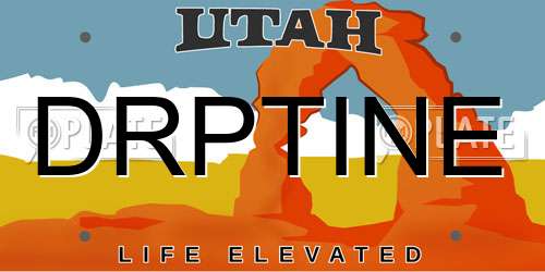 DRPTINE Utah License Plate