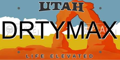 DRTYMAX Utah License Plate