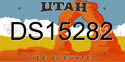 DS15282 Utah License Plate