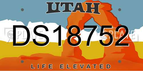 DS18752 Utah License Plate