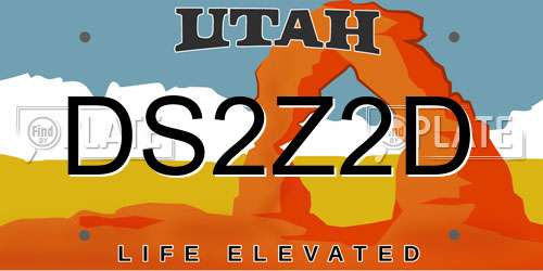DS2Z2D Utah License Plate
