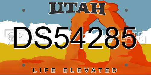 DS54285 Utah License Plate