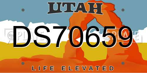 DS70659 Utah License Plate