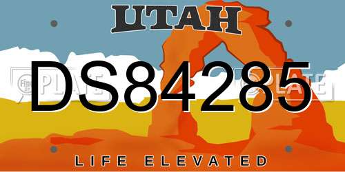 DS84285 Utah License Plate
