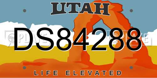 DS84288 Utah License Plate