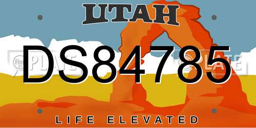 DS84785 Utah License Plate