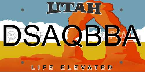 DSAQBBA Utah License Plate