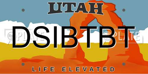 DSIBTBT Utah License Plate