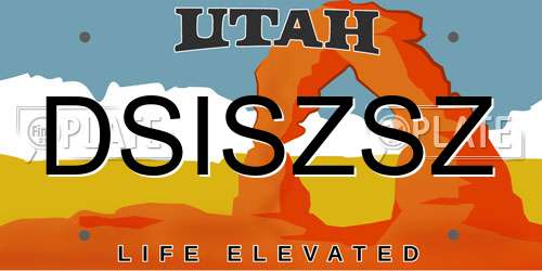 DSISZSZ Utah License Plate