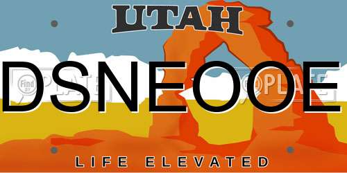 DSNEOOE Utah License Plate
