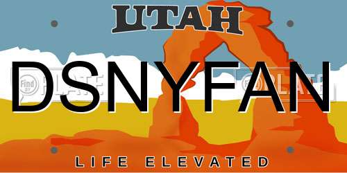 DSNYFAN Utah License Plate