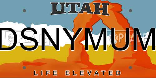 DSNYMUM Utah License Plate