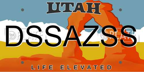 DSSAZSS Utah License Plate