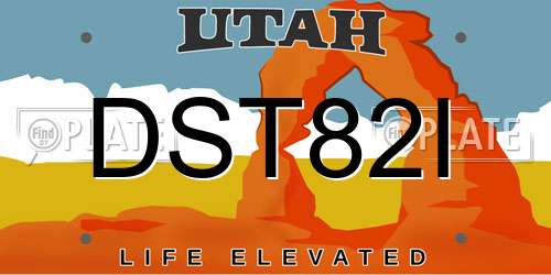 DST82I Utah License Plate